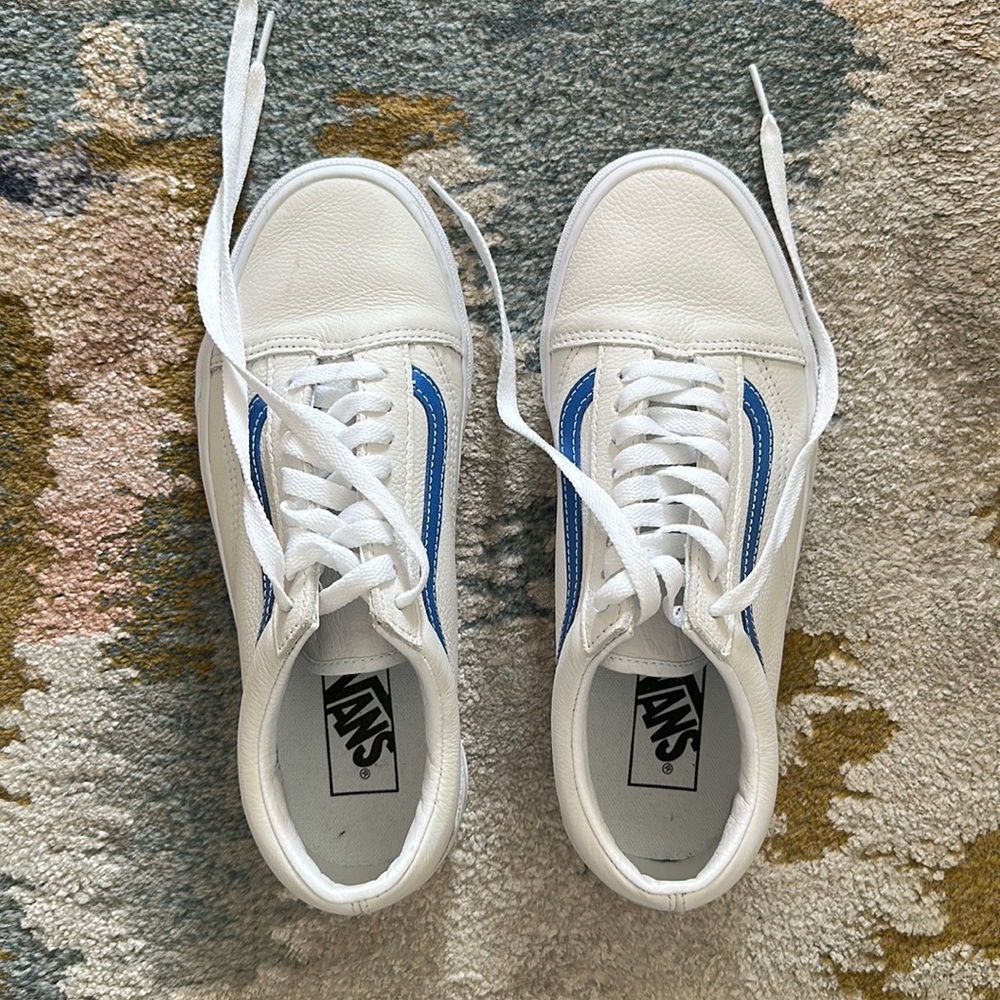 White leather vans (brand new)